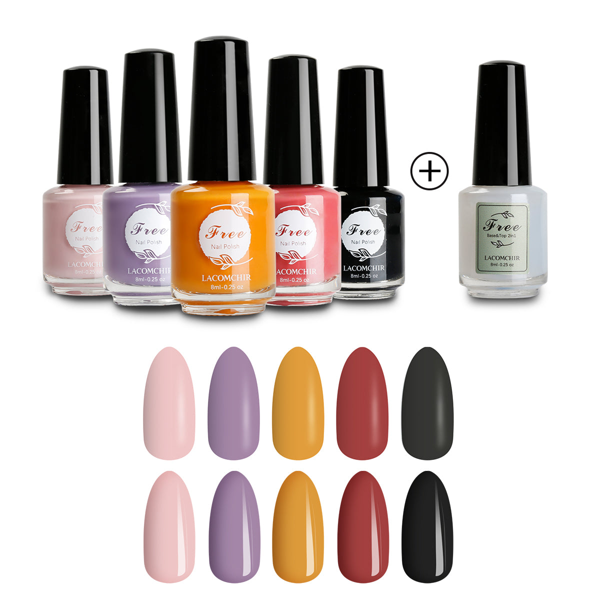 Water Based Nail Polish Set 8ml*6pcs