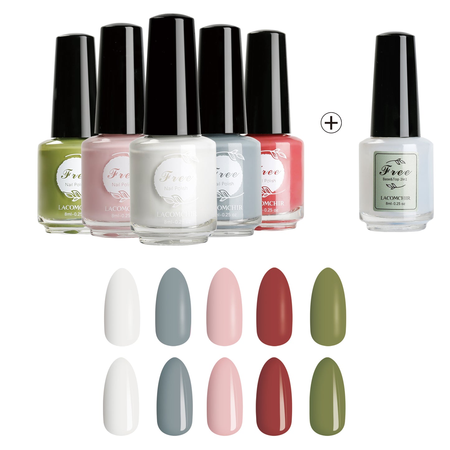 Water Based Nail Polish Set 8ml*6pcs